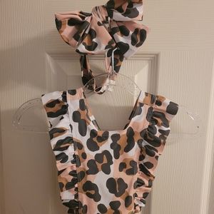 Mud Pie Swim Suit with Matching Bow 😍